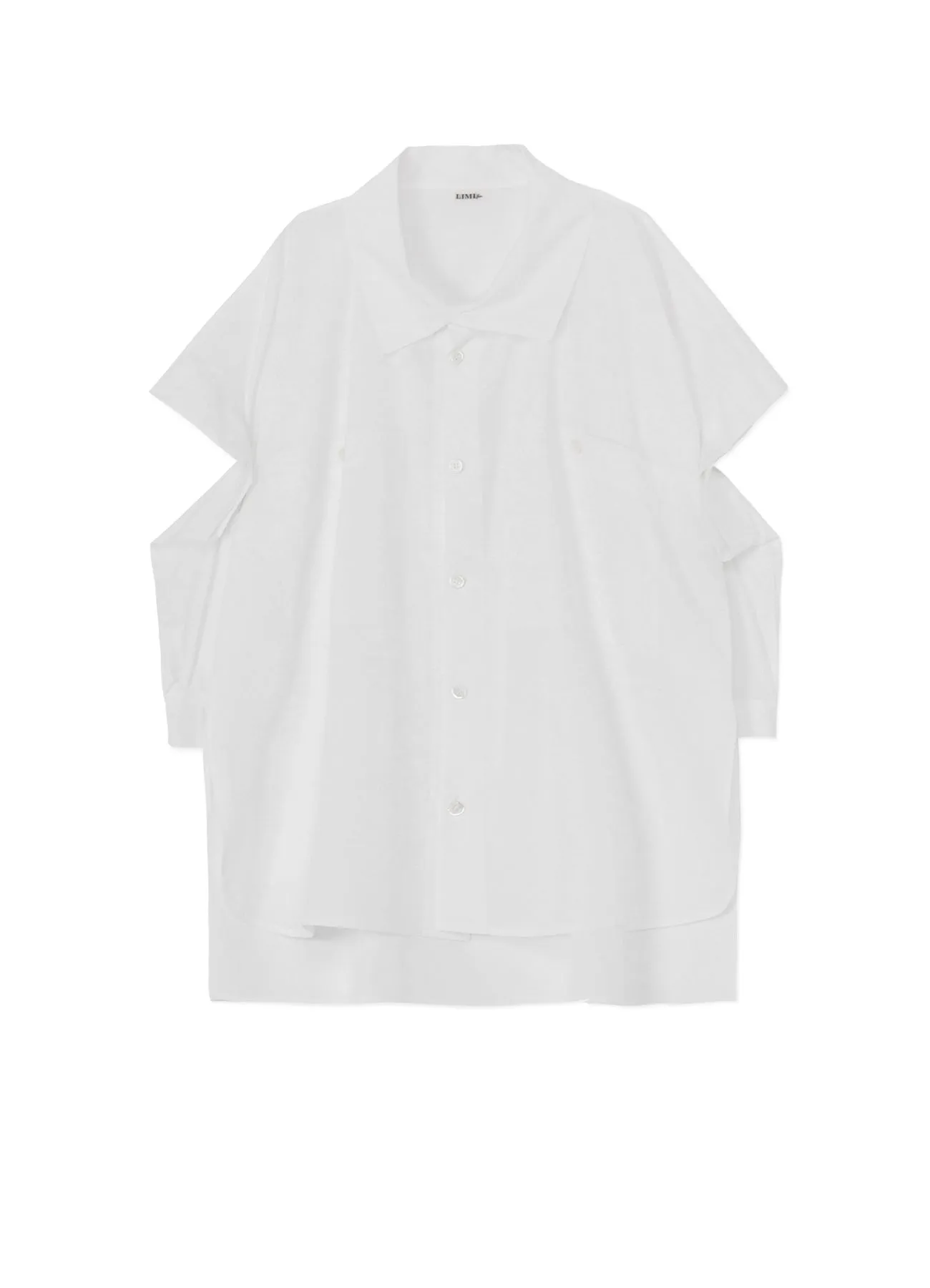 100/2 BROAD COTTON ELBOW SLIT LONG SHIRT