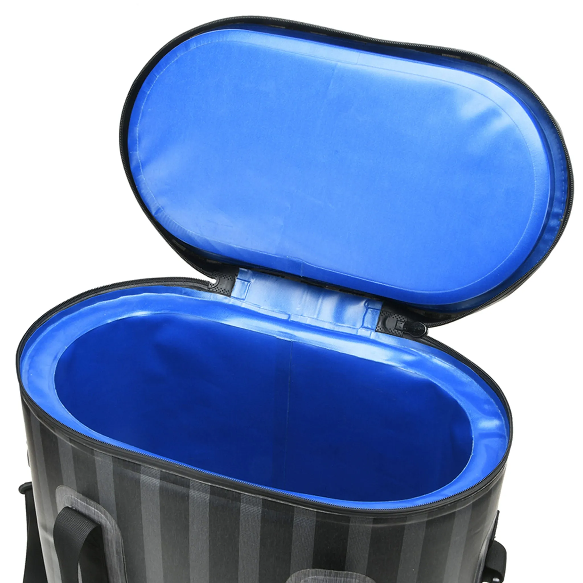 18" Soft Cooler Bag Gray Striped