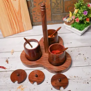 3 COMPARTMENT REAL SHEEHSAM WOOD DRY FRUIT BOX/ SPICE BOX/ STORAGE BOX/MASALA BOX
