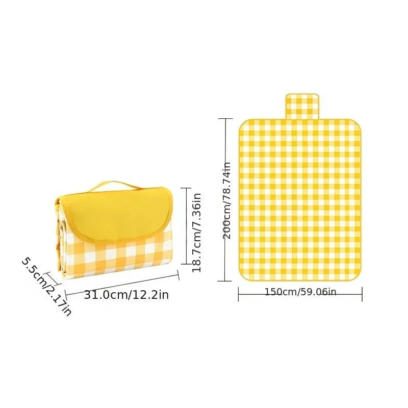 600D Oxford cloth outdoor picnic mat foldable camping moisture-proof mat thickened camping autumn outing mat