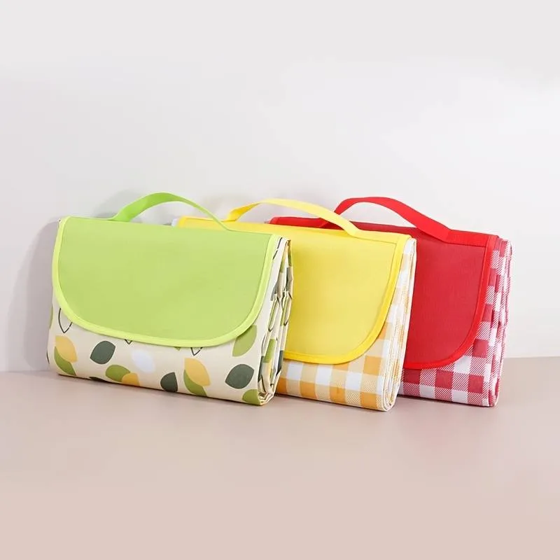 600D Oxford cloth outdoor picnic mat foldable camping moisture-proof mat thickened camping autumn outing mat