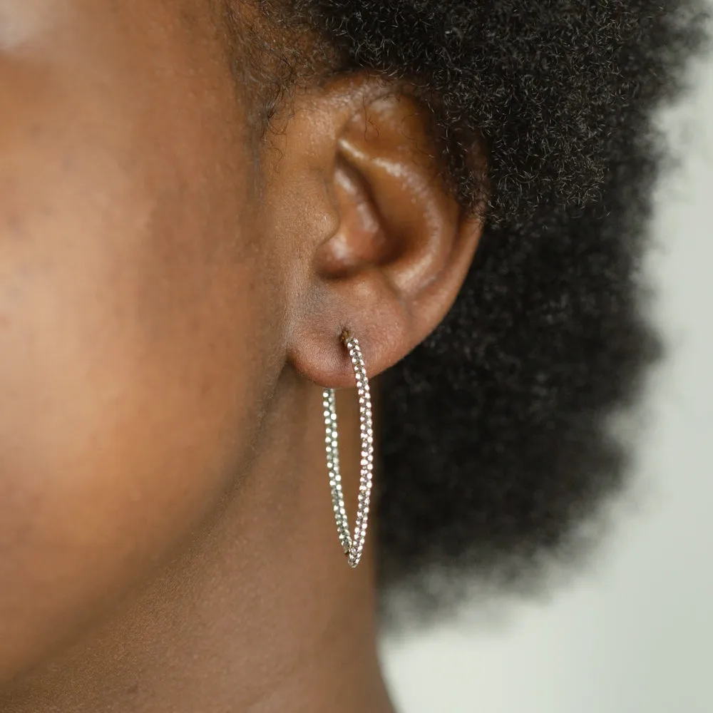 9ct Yellow Gold Silver Filled Oval Hoop Earrings