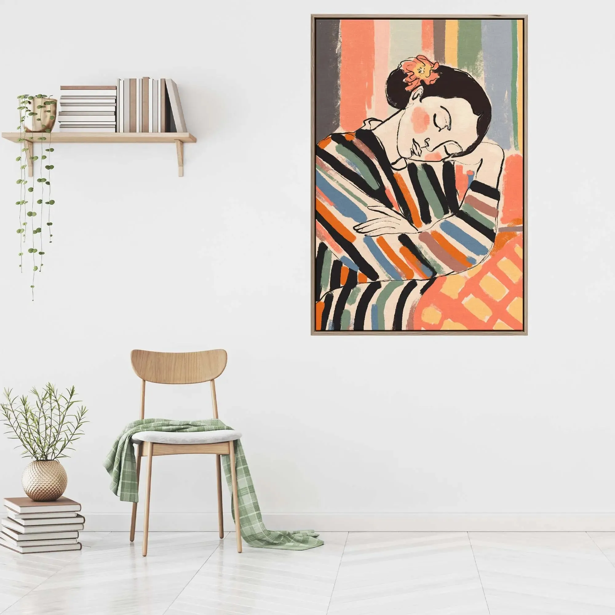 A Short Nap By Treechild  - Stretched Canvas Print or Framed Fine Art Print - Artwork