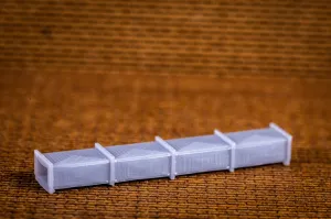 Air conditioner duct 4 section 48L 8w 6h - HO Scale