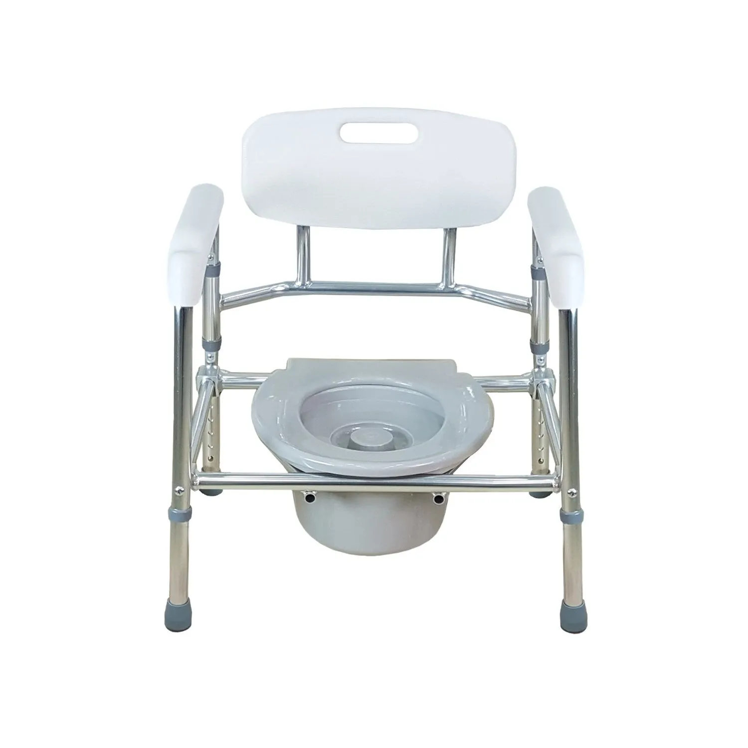 Aluminium Foldable Height Adjustable Stationary Commode