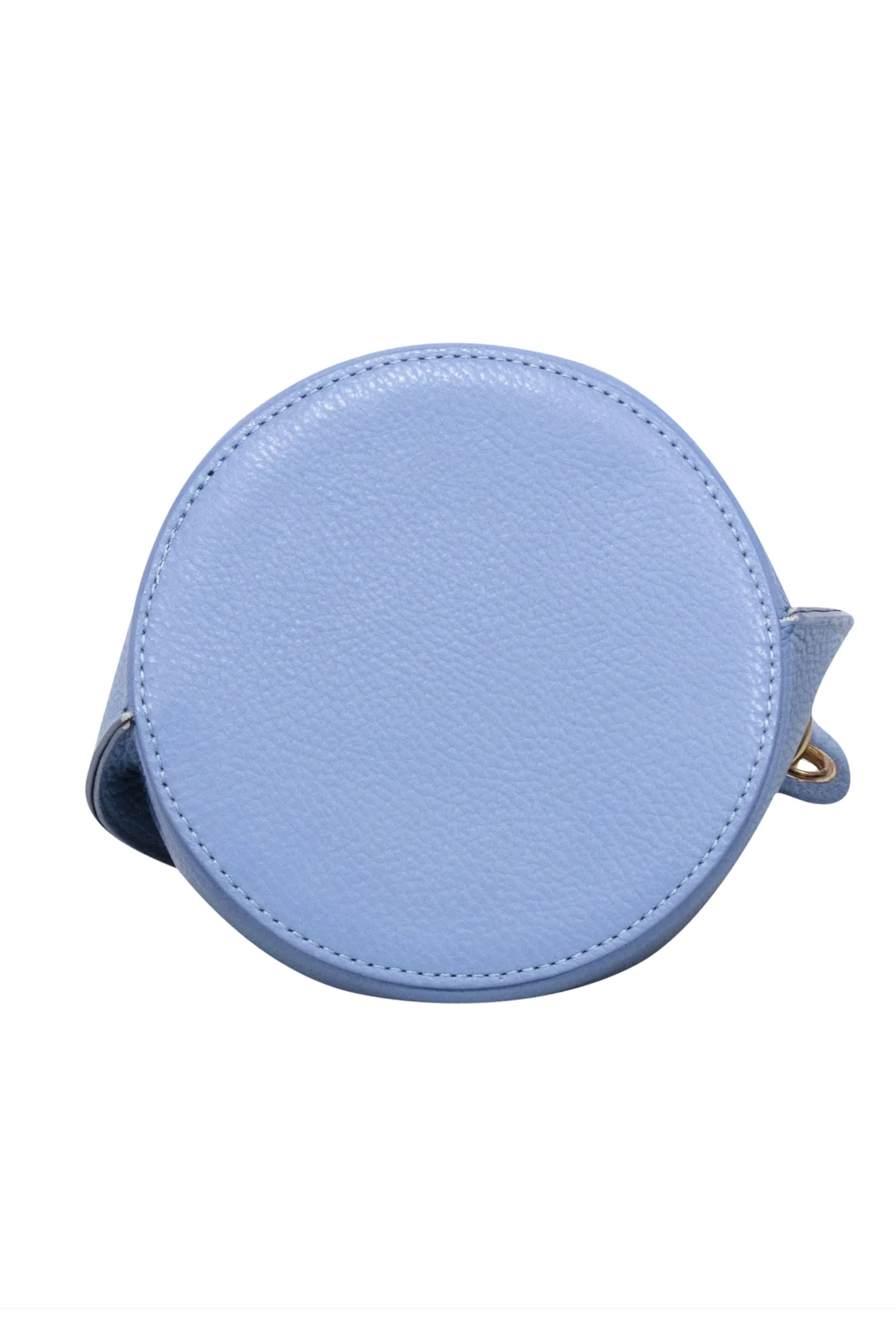 Anna Paola - Light Blue Pebbled Leather Bucket Bag