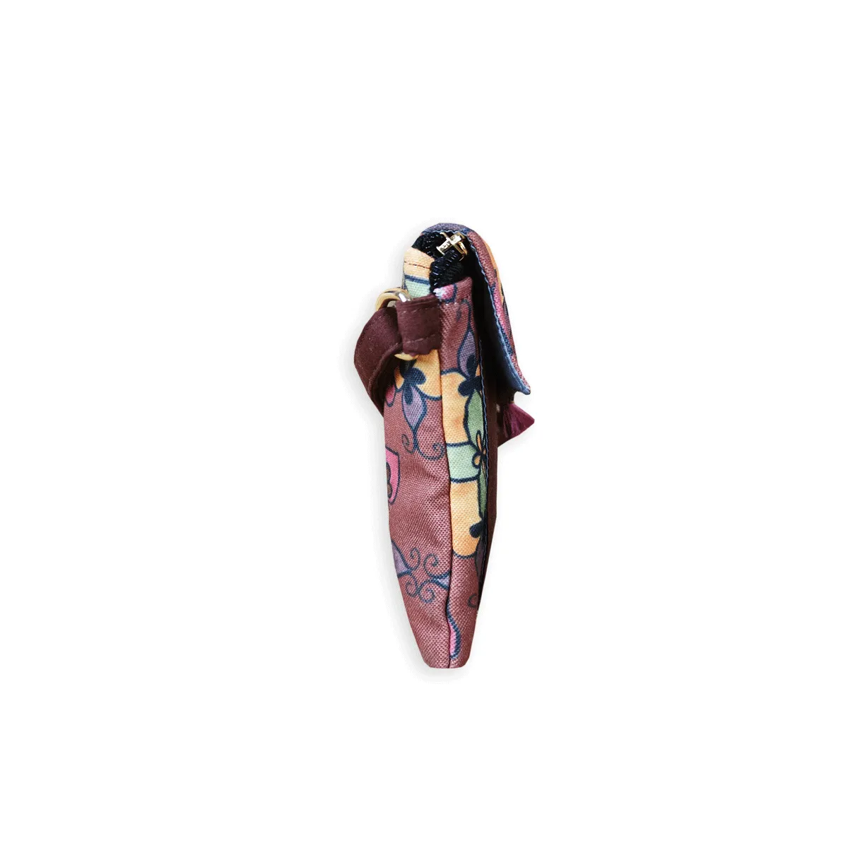 Athangudi Brown Floral Sling Bag