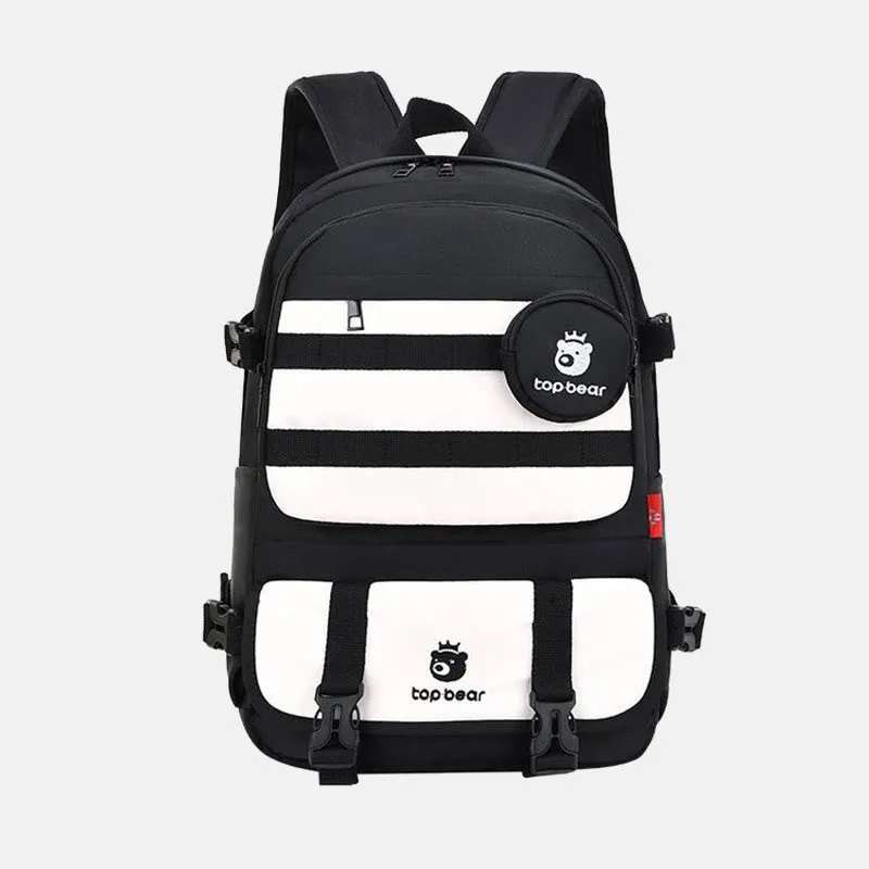 Backpack For Students Simple Large Capacity  Portable Primary School Bag