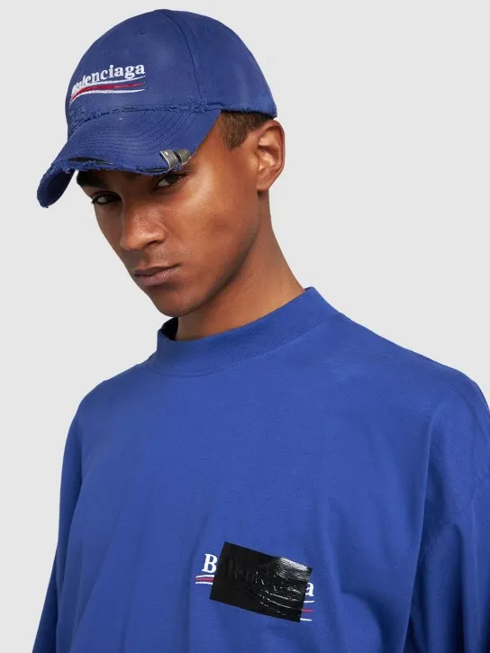 Balenciaga   Political cotton drill cap 