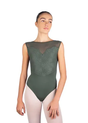 Ballet Rosa "Caprice" Lace-Front V-Back Leotard