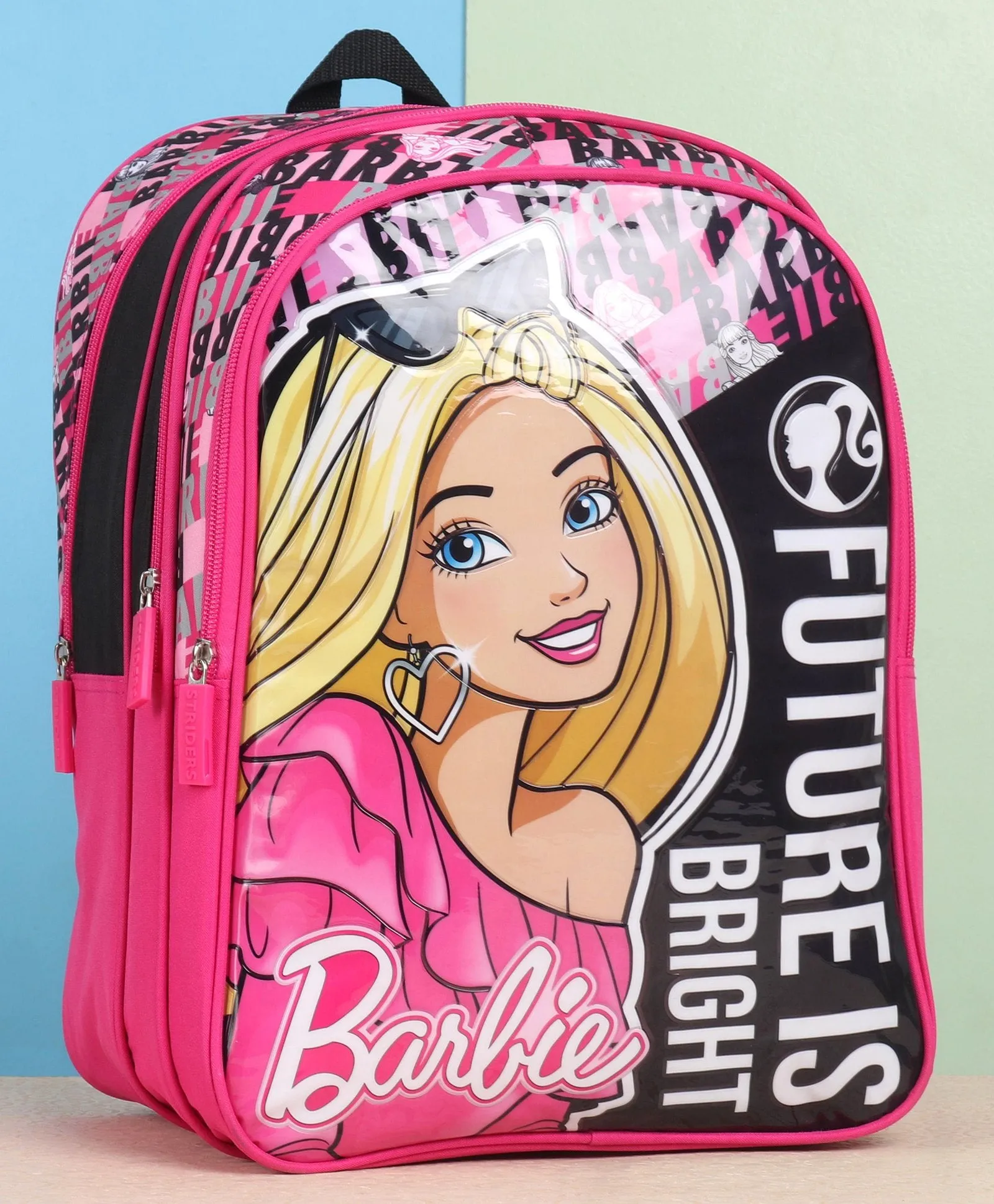 Barbie Future Is Bright School Bag Pink & Black - 14 Inches