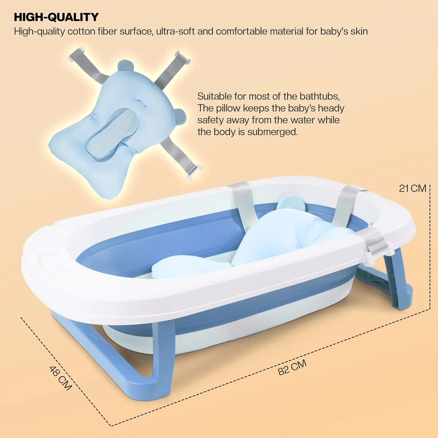 Baybee Avery Foldable Baby Bath Tub for Kids Baby