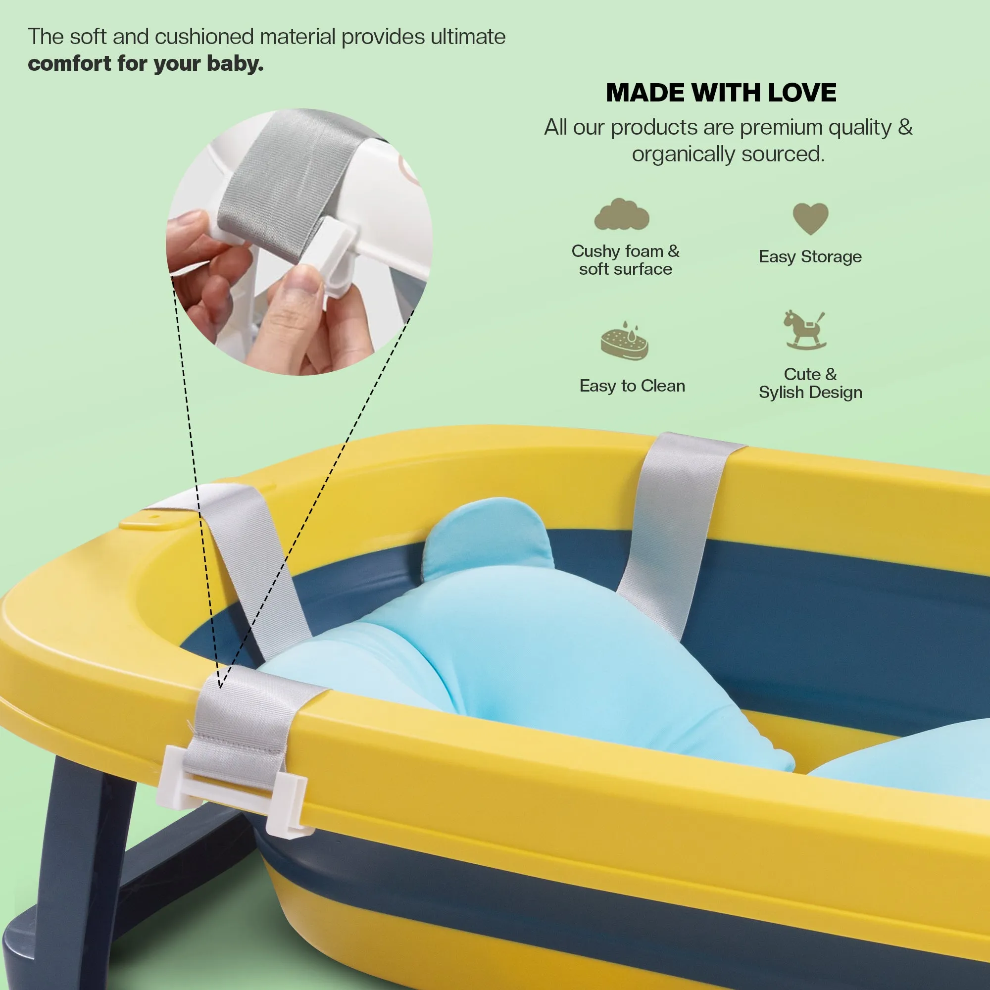 Baybee Avery Foldable Baby Bath Tub for Kids Baby