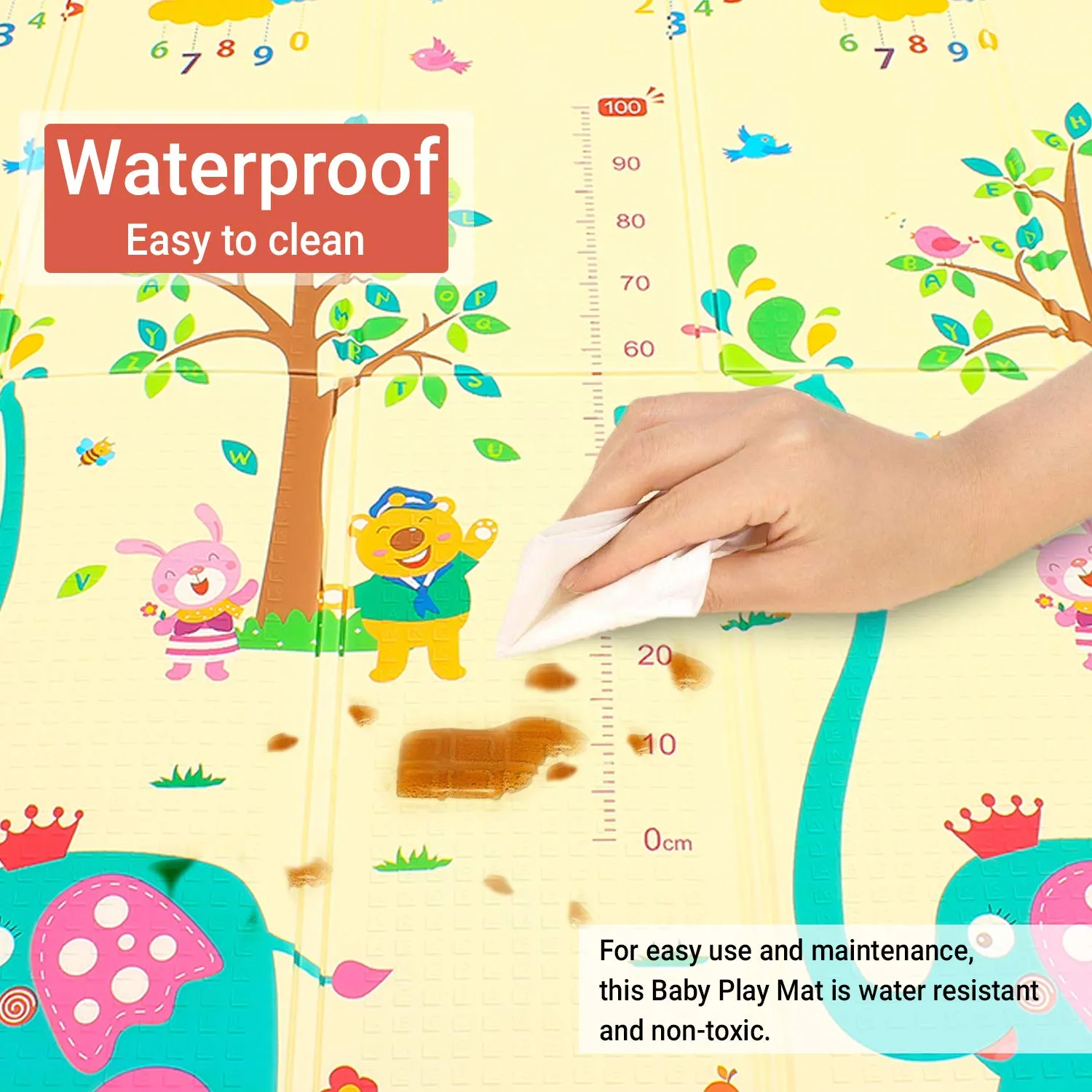 Baybee Foldable Crawling Multi-Purpose Water Proof Play Mat for Babies