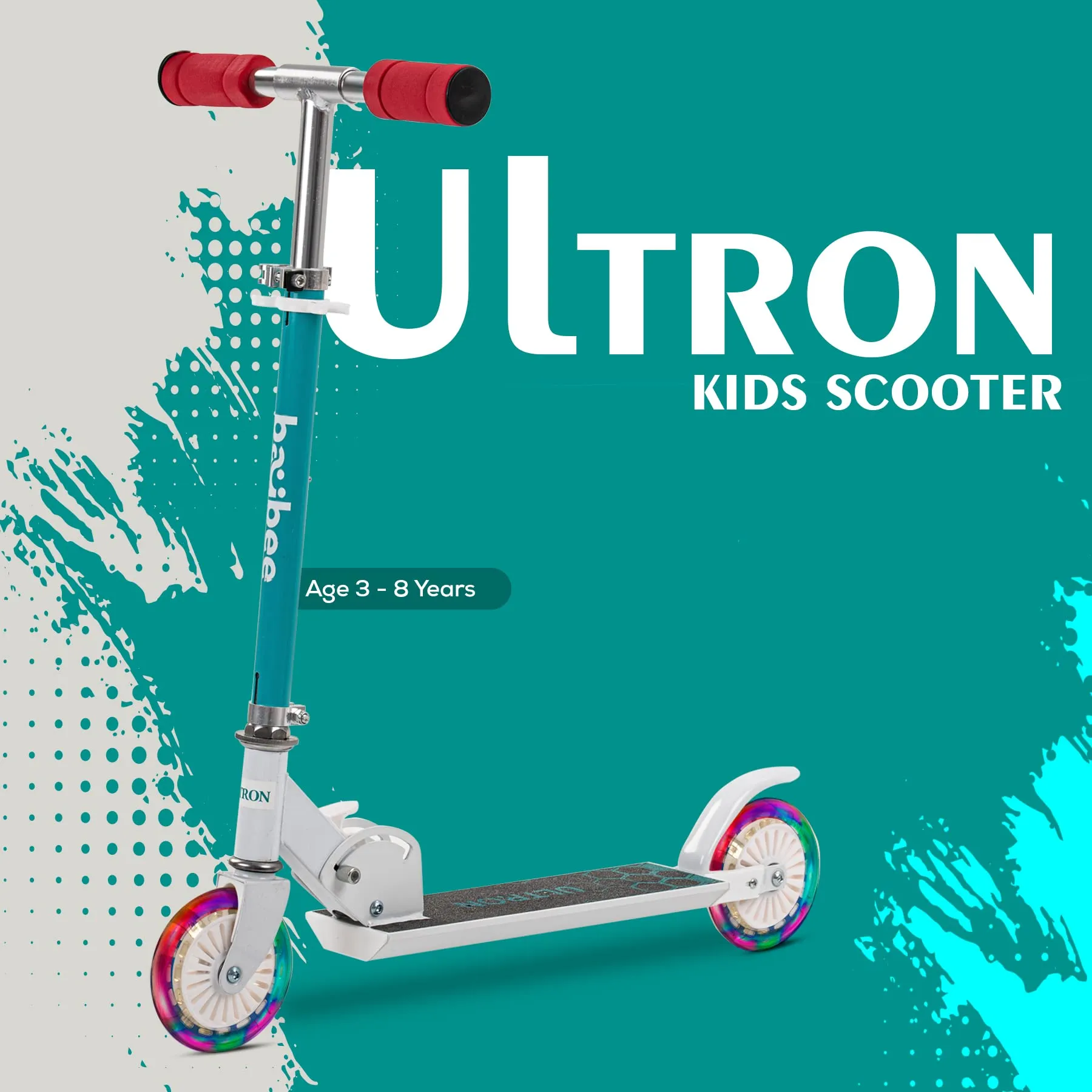 Baybee Ultron 2 Wheel Kids Skate Scooter with Foldable & 4 Height Adjustable Handle
