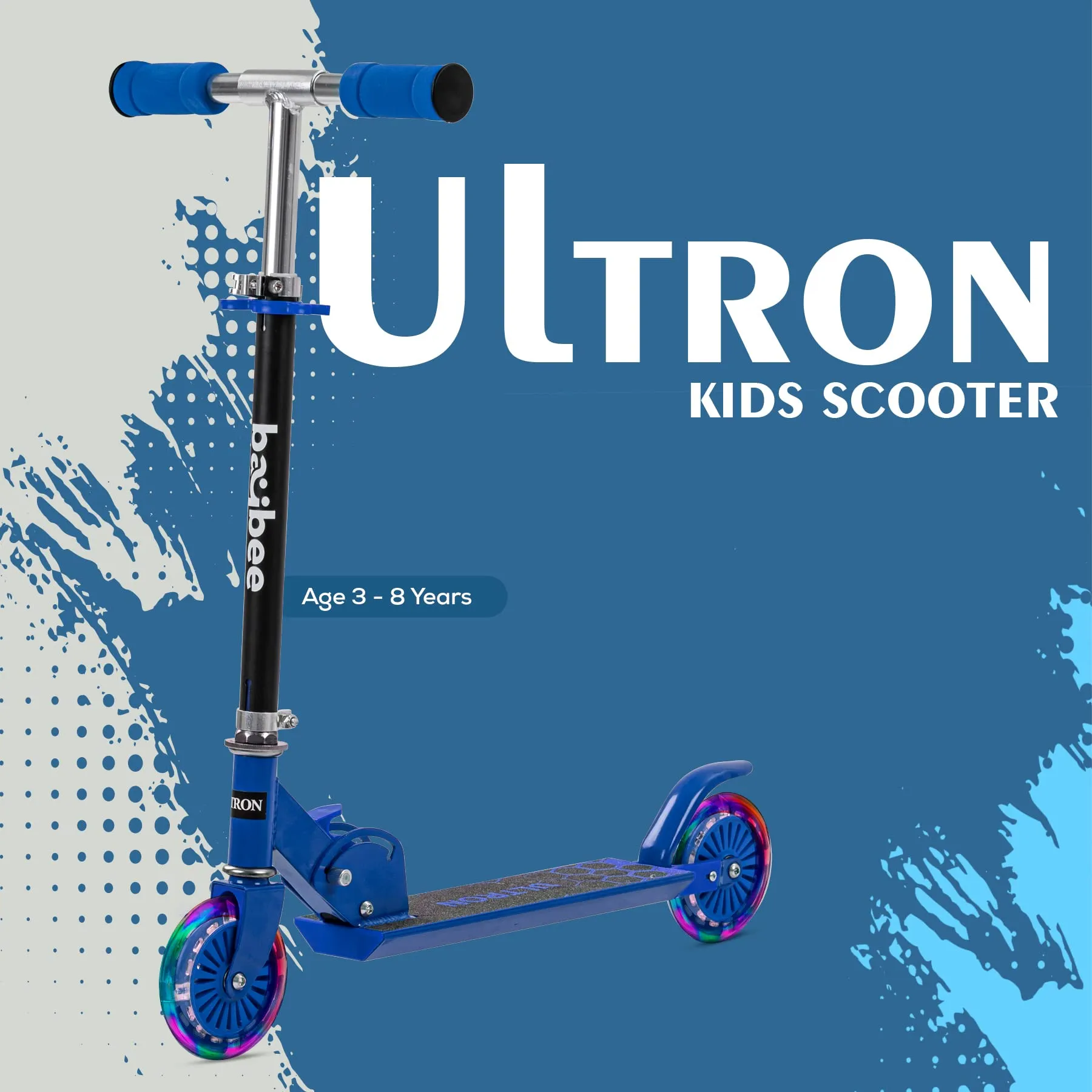 Baybee Ultron 2 Wheel Kids Skate Scooter with Foldable & 4 Height Adjustable Handle