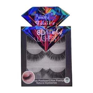 BEAUTIFUL KISS EYELASH 8D 3PAIR IR E-5022