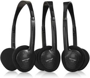 Behringer HO66 3-pack On-ear Supra-aural Headphones with Adjustable Headband