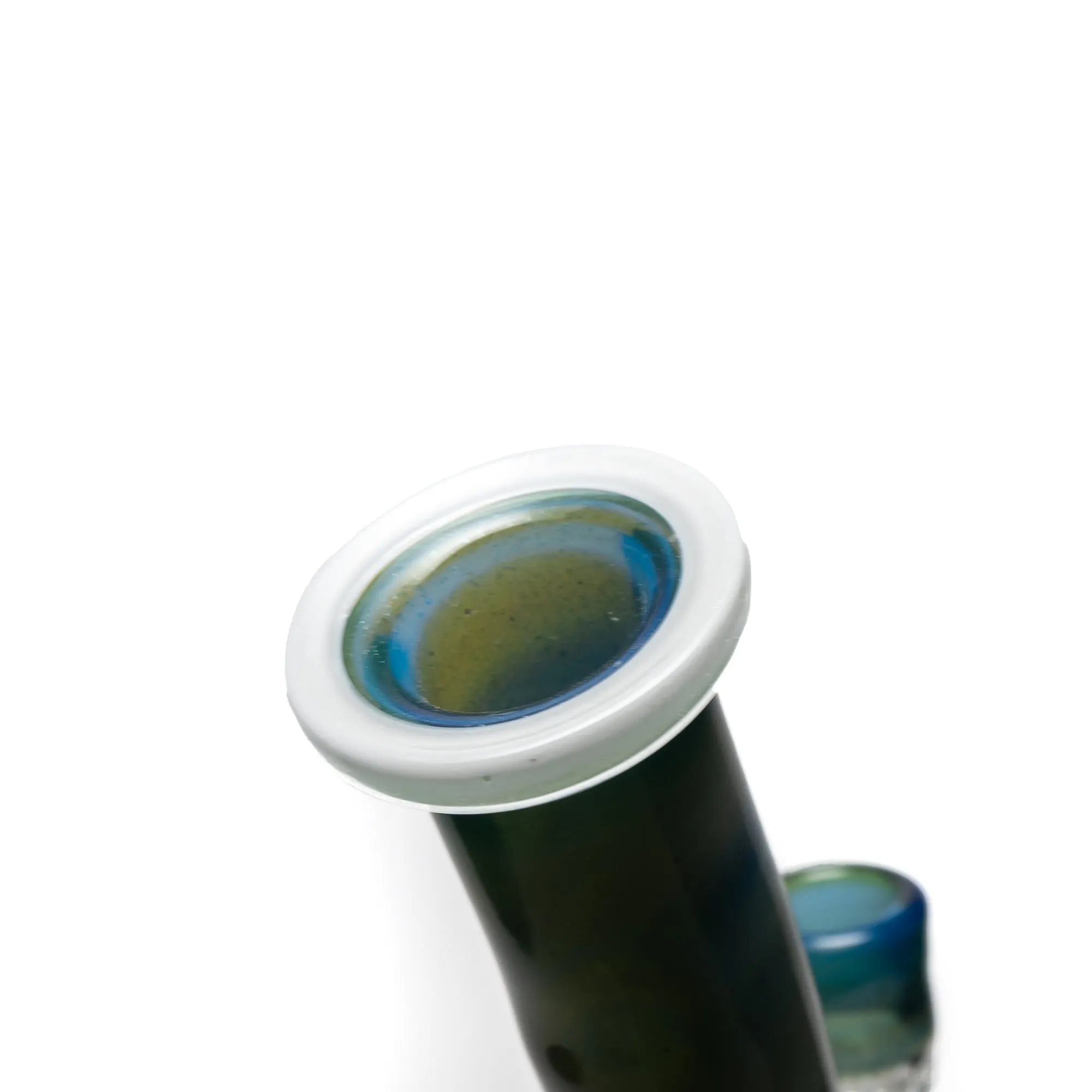 Ben Wilson - Triple Donut Bubbler - Fume w/ Striking Blue & White
