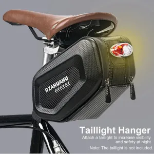 Bicycle Saddle Bag with Taillight Waterproof Hard Shell Bike Under Seat Bag Cycling Bike Pannier Bag