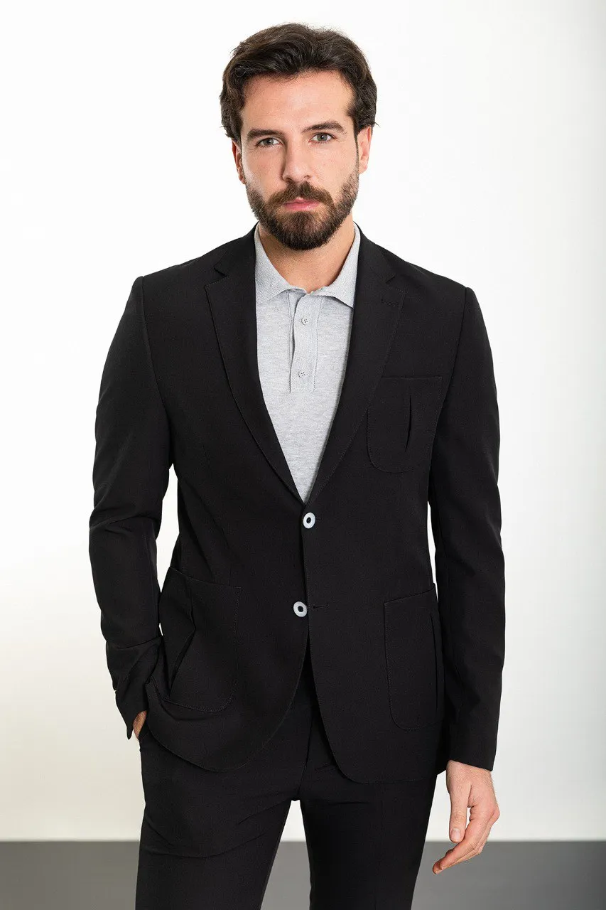 Black Slim Fit 2 Piece Suit for Men | GentWith