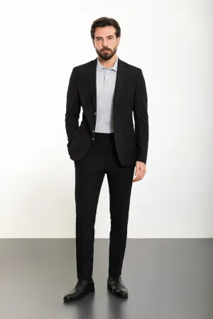 Black Slim Fit 2 Piece Suit for Men | GentWith