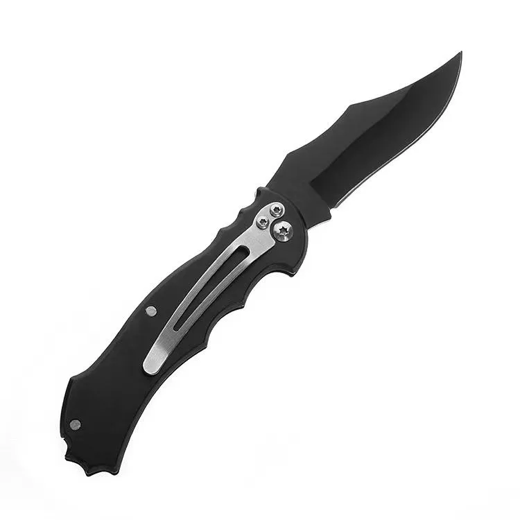 Black Small Stainless Steel Camping Outdoor Foldable Folding Pocket Survival Hunting Knife