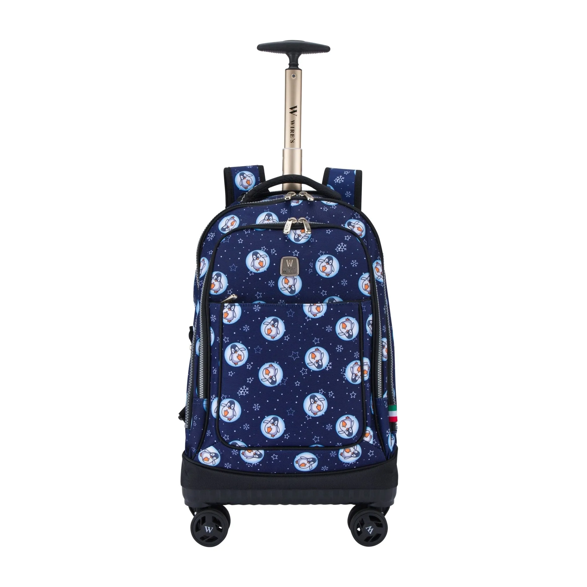 Blue Penguin 8-Wheels School Backpack Trolley Set (Lunch bag & Pencil Case)