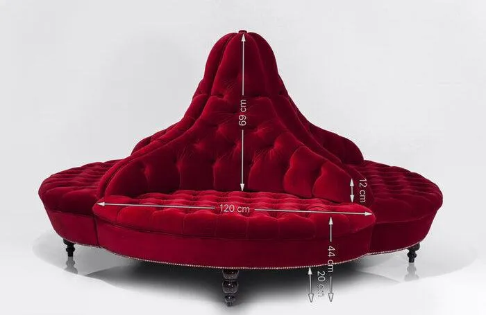 Boudoir Velvet 4 Seater Around Sofa