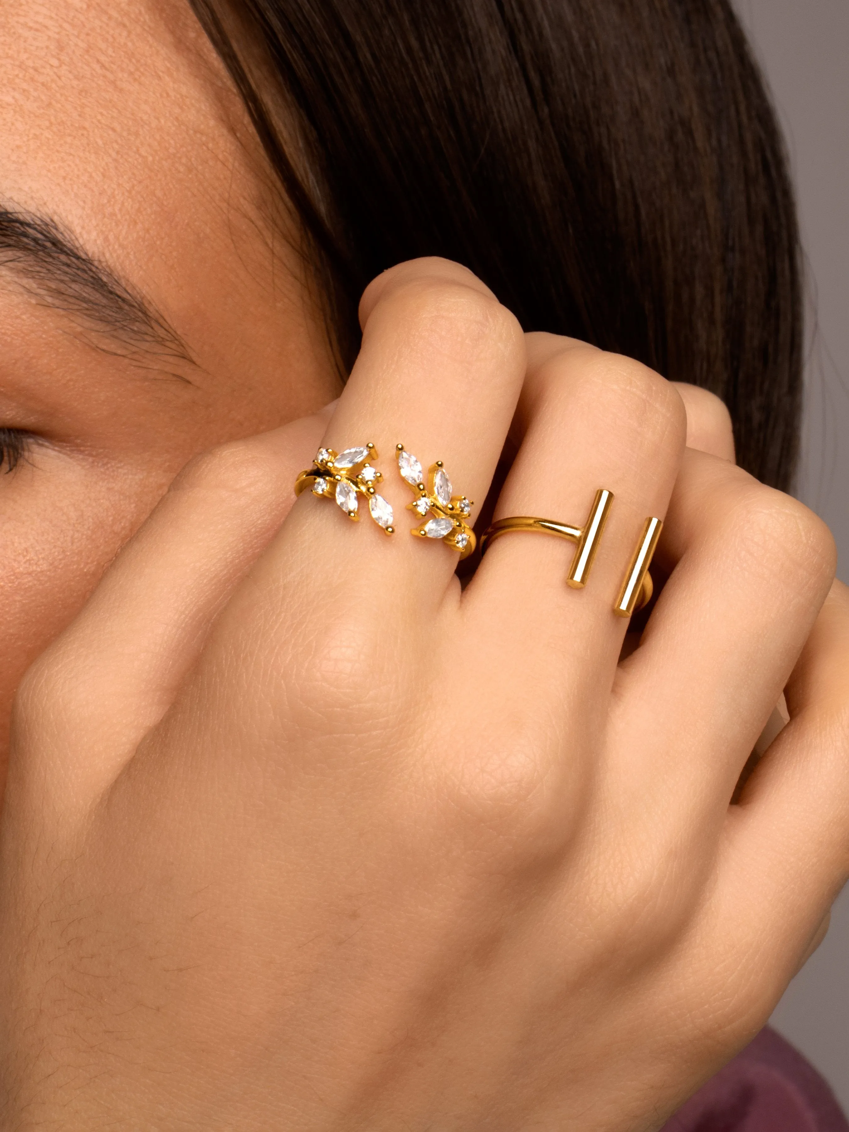Bougainvillea White Gold Ring