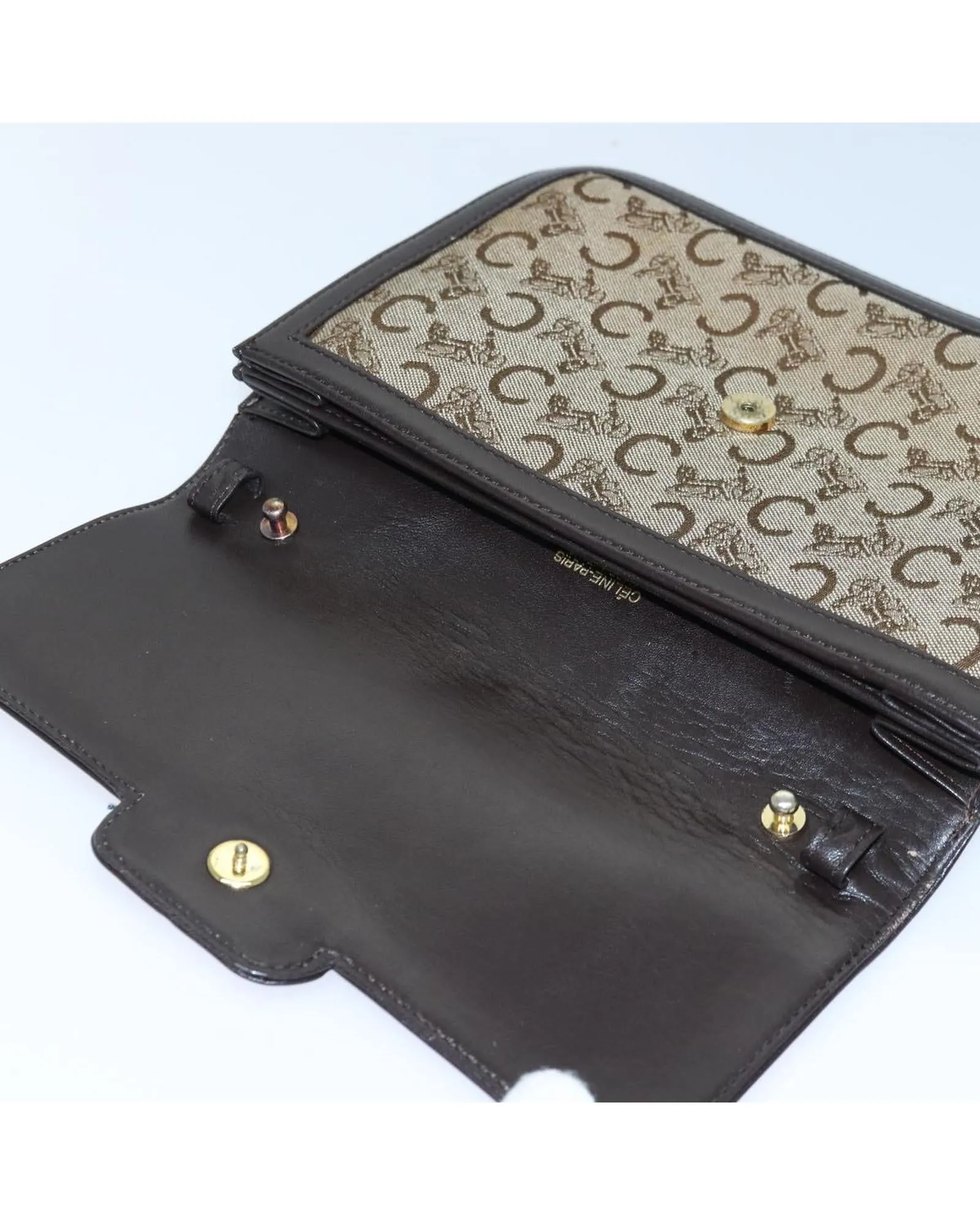 Canvas Shoulder Bag with C Macadam Canvas