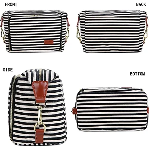 Canvas Travel Toiletry Bag  for Women (Black)