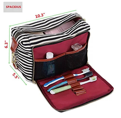 Canvas Travel Toiletry Bag  for Women (Black)