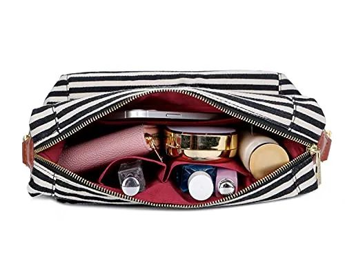 Canvas Travel Toiletry Bag  for Women (Black)