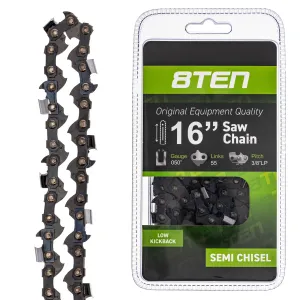 Chainsaw Chain 16 Inch .050 .375 55DL For Stihl Homelite 63PM55E 501847055 63PM355E S93G55 63PM355