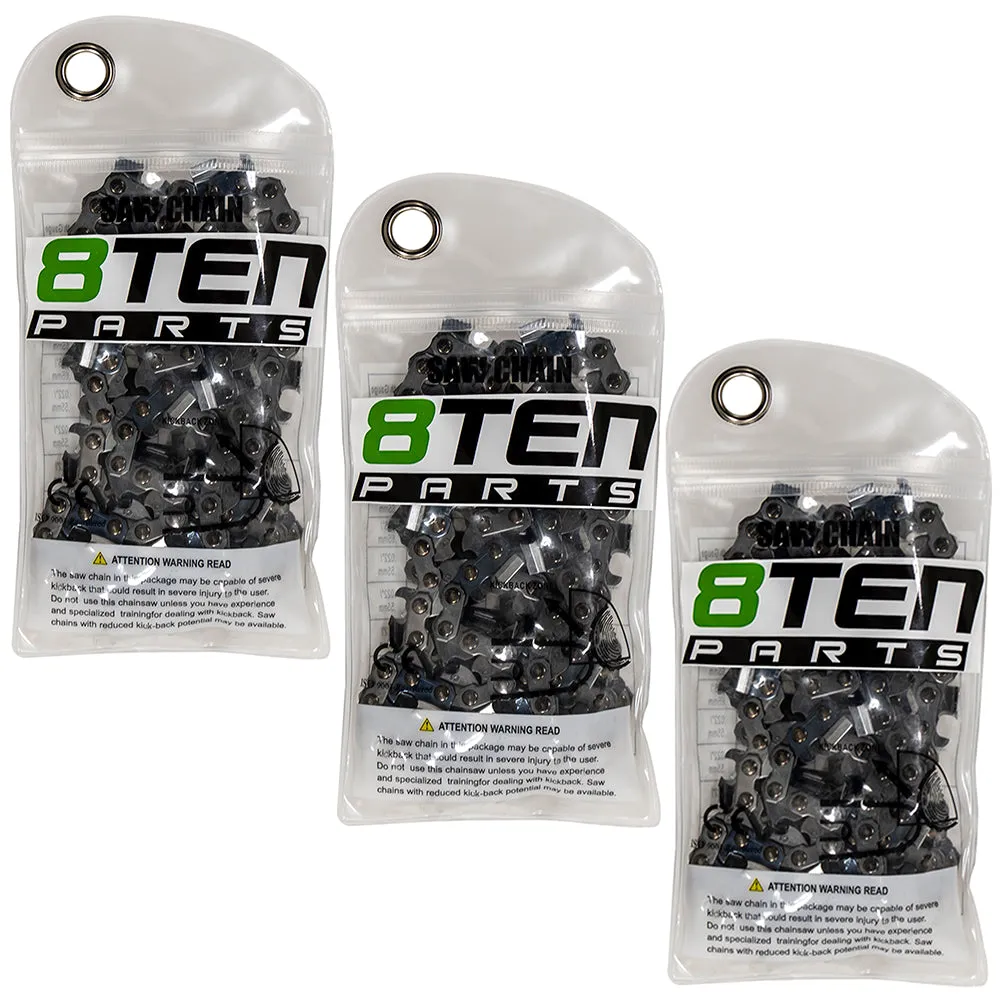 Chainsaw Chain 16 Inch .050 3/8 56DL For Husqvarna 501847056 585422156 608100179 591106056 501846956 | 3-PACK