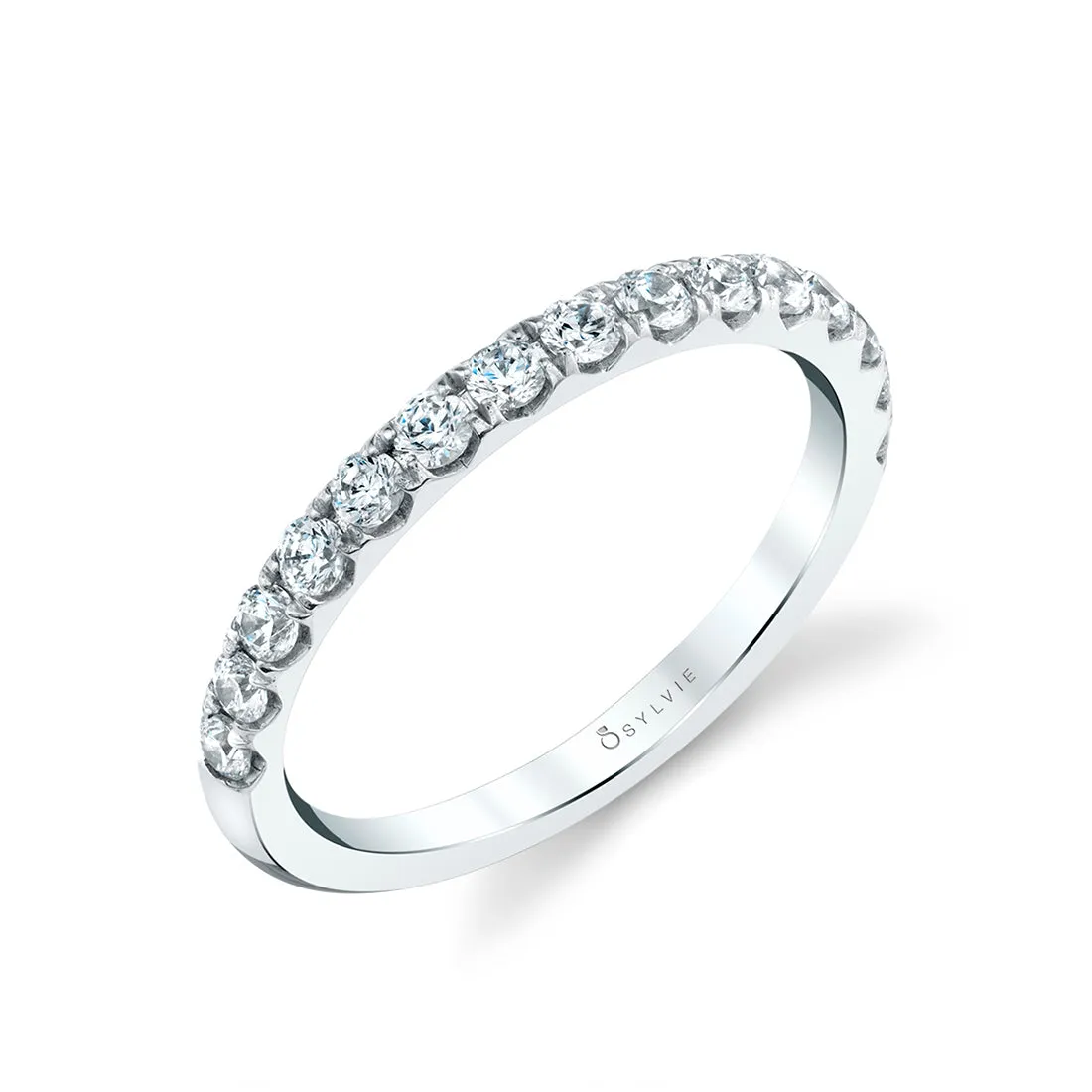 Classic Thick Wedding Band - Veronique Platinum White
