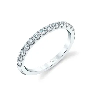 Classic Thick Wedding Band - Veronique Platinum White