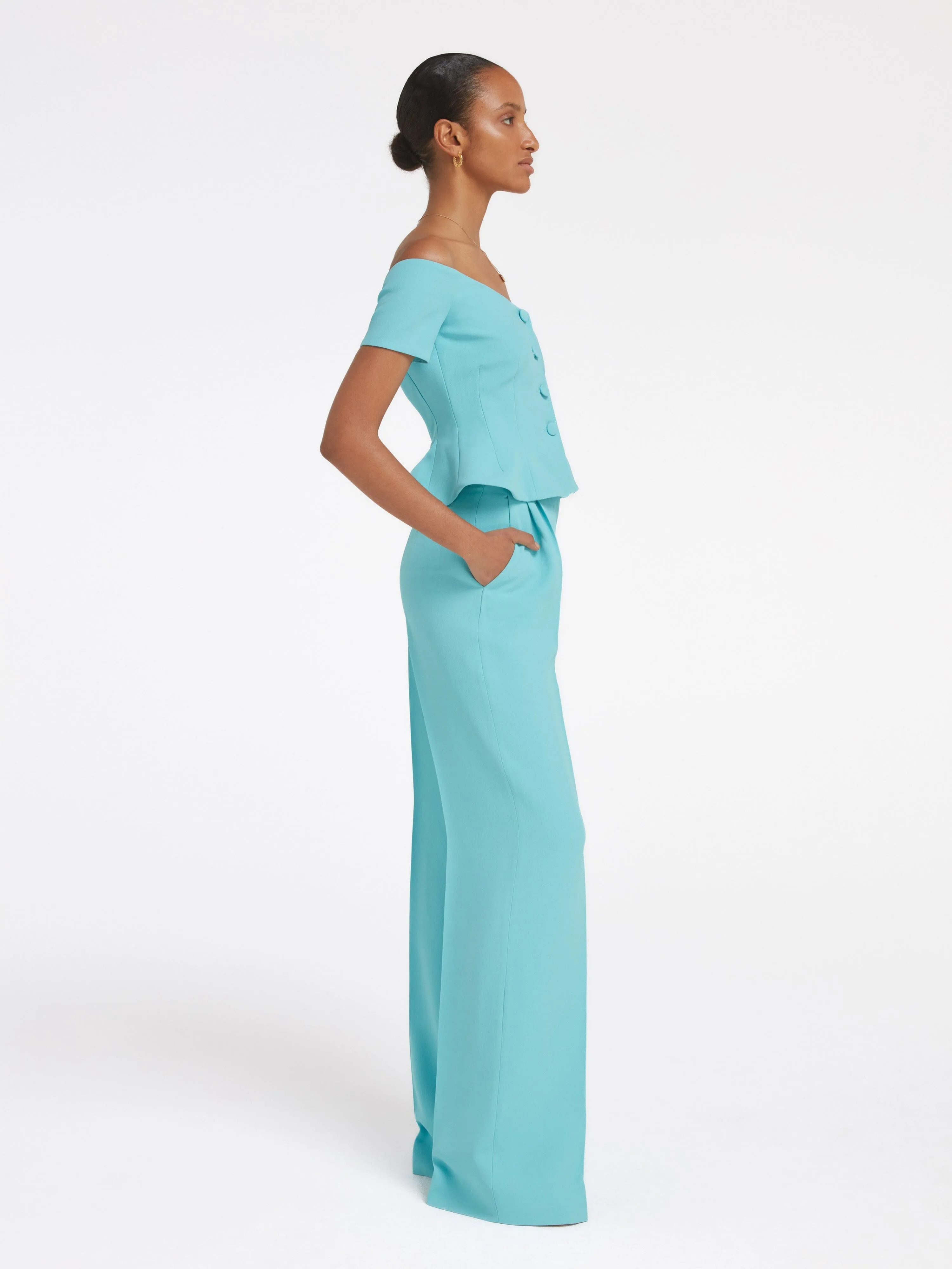 Clementine Top in Cloud Blue
