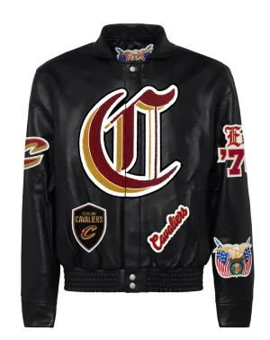 CLEVELAND CAVALIERS FULL LEATHER JACKET Black