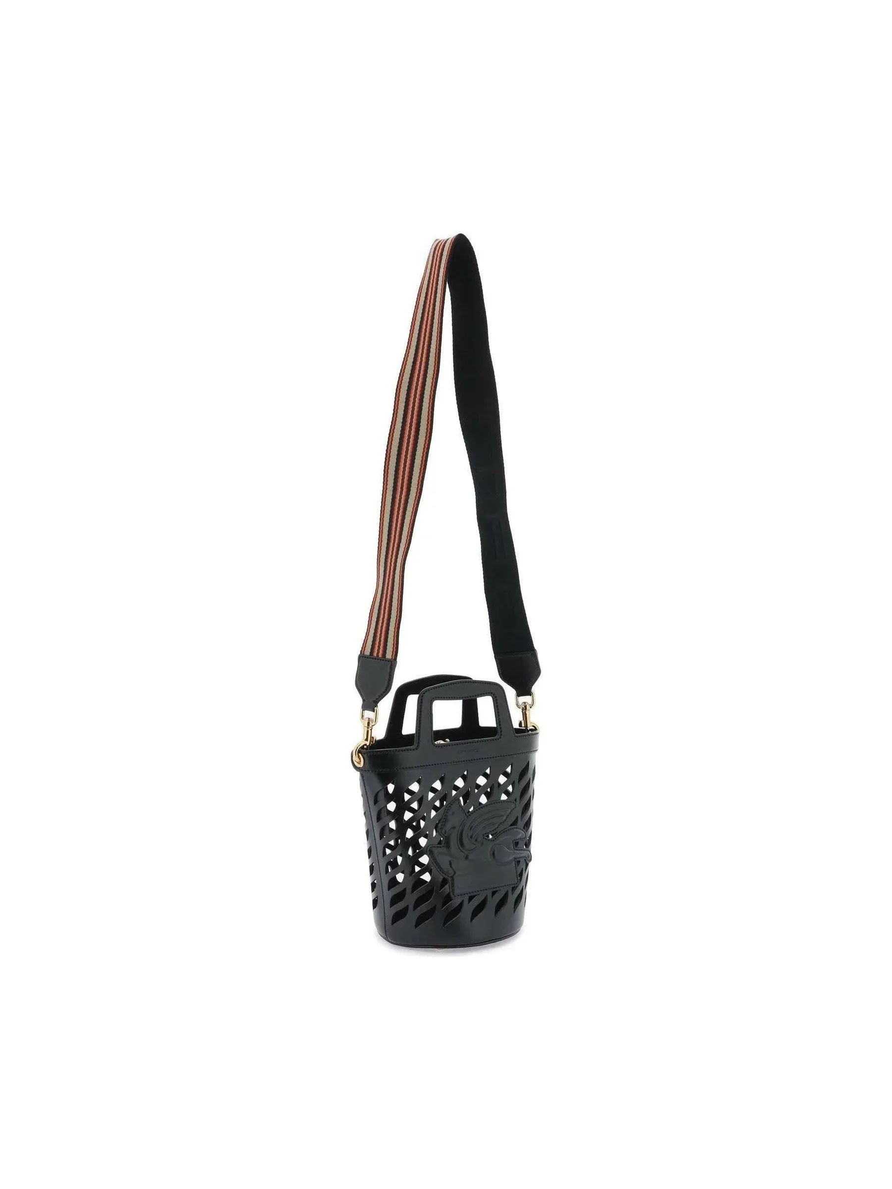 Coffa Perforated Leather Bucket Bag