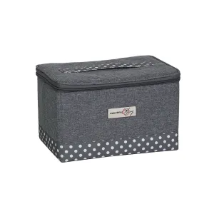 Collapsible Sewing Kit Organizer Box, Heather Polka Dot