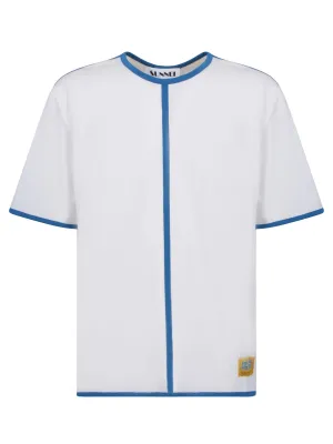 Contrasting details white t-shirt