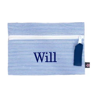 Cosmo Bag by Mint  Navy Seersucker