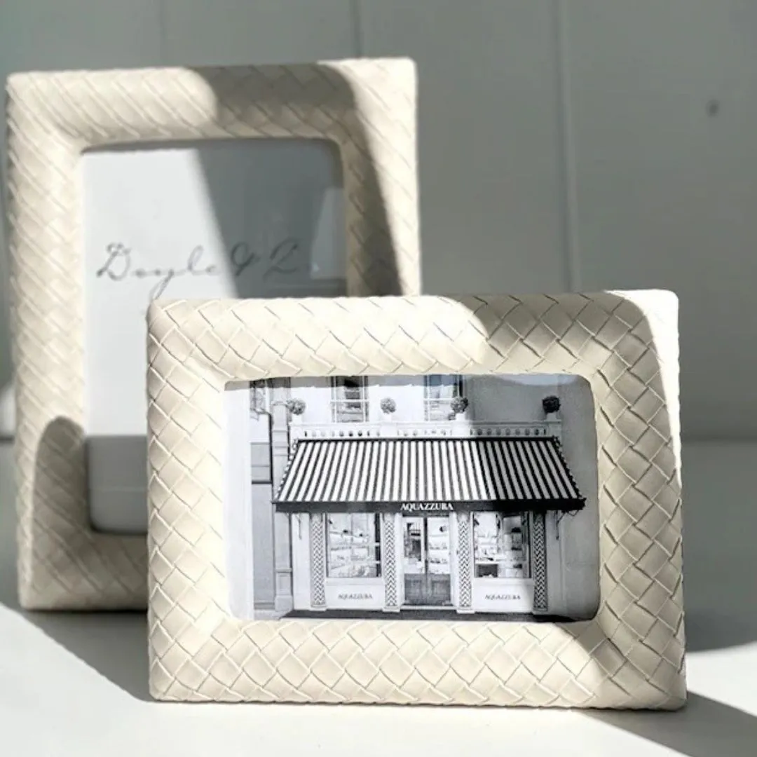 Cream Basket Weave Frame | 4 x 6"