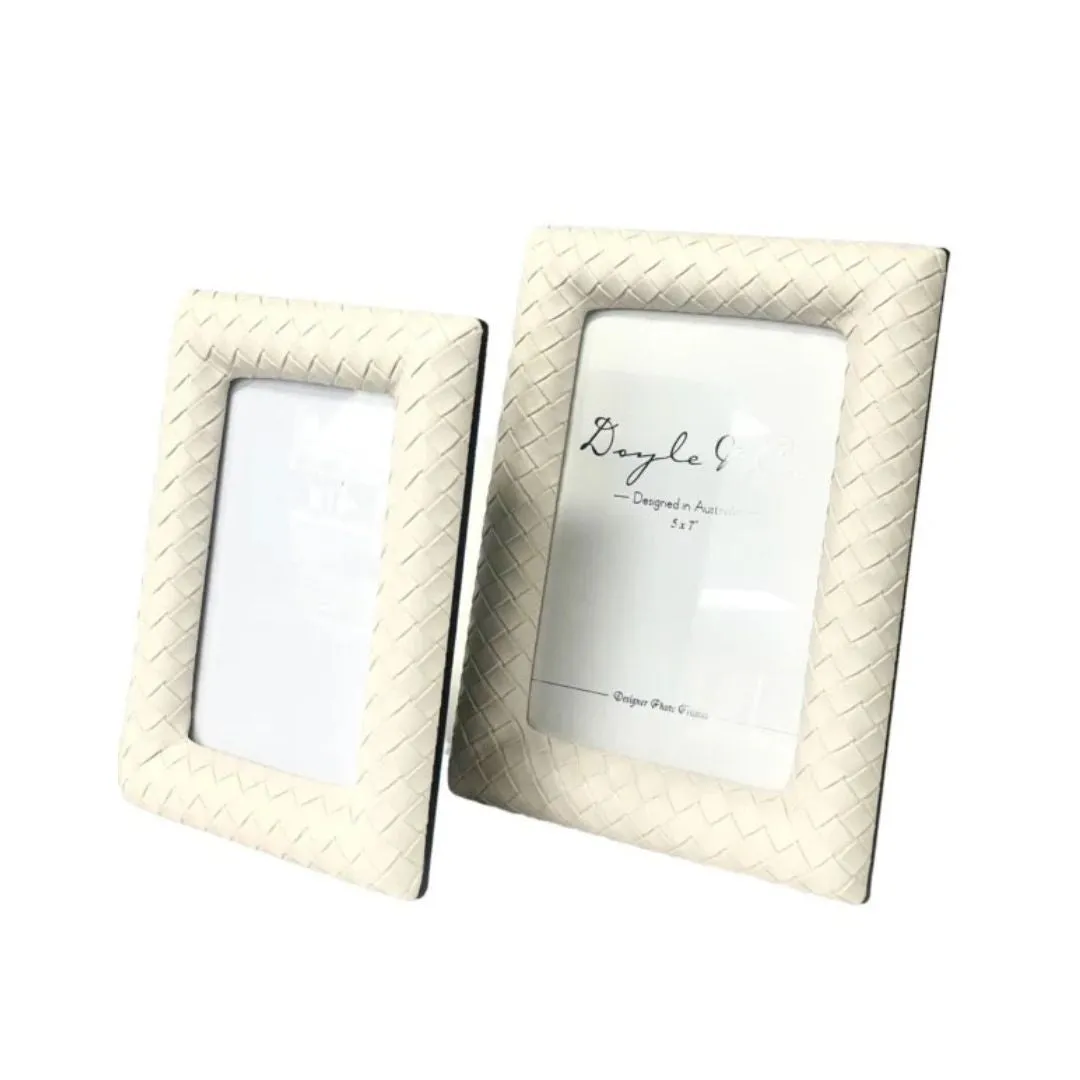 Cream Basket Weave Frame | 4 x 6"