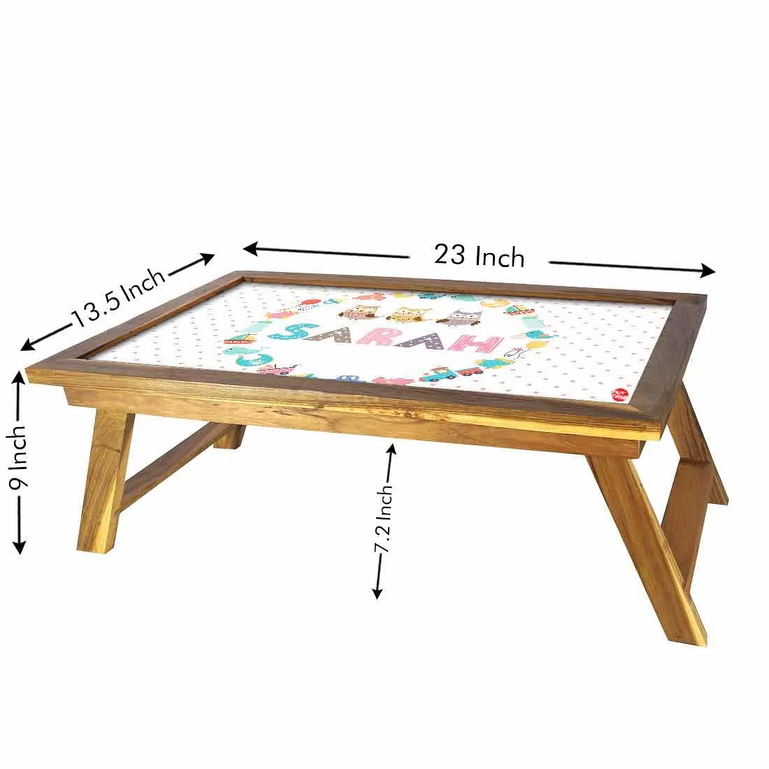 Cutom Wooden Foldable Laptop Table - Owl