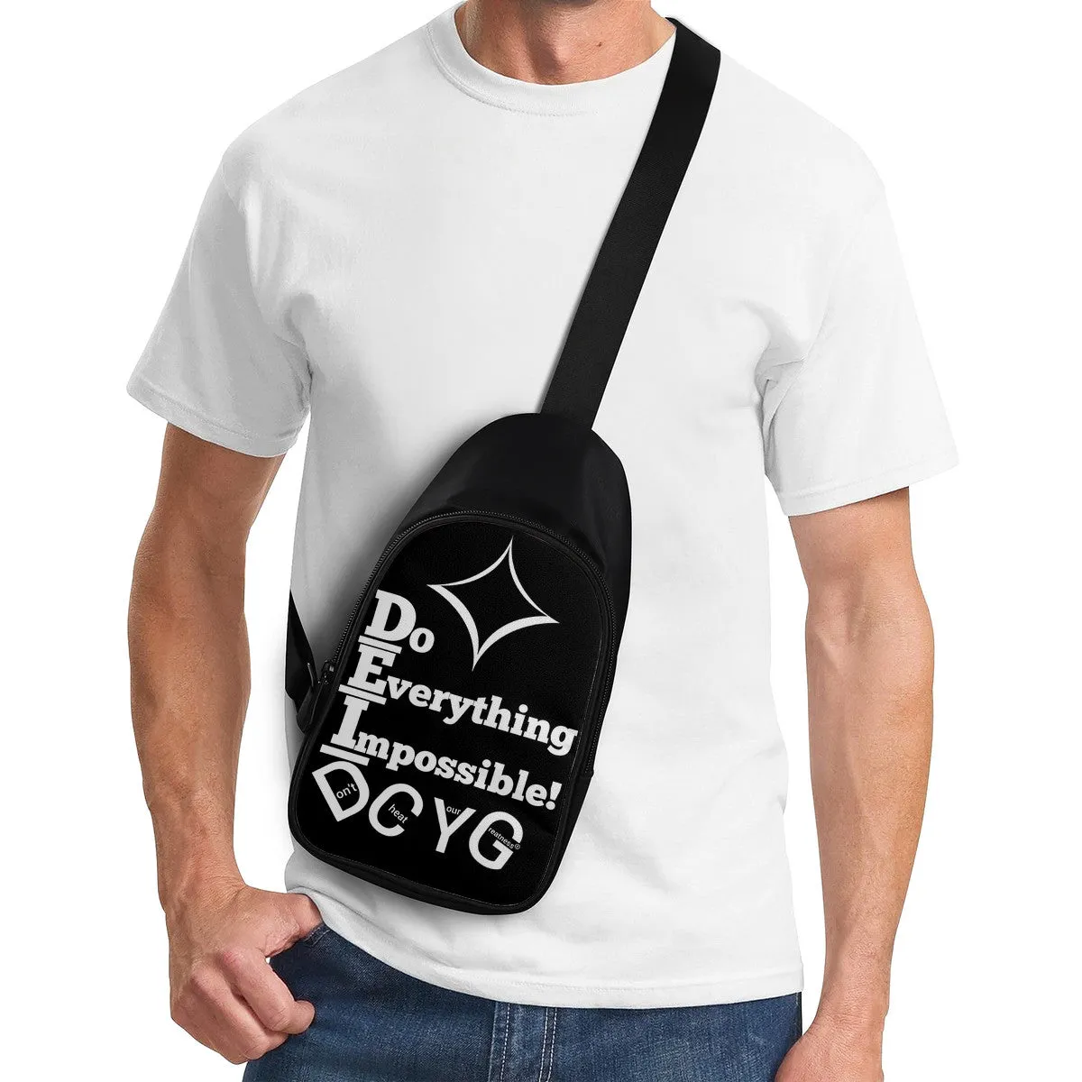 DCYG DEI 24 White & Black Chest Bag