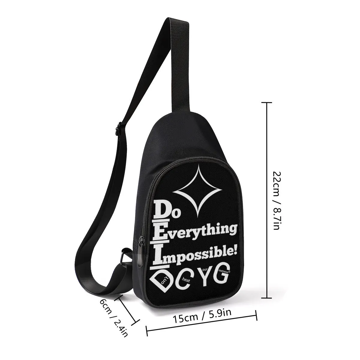 DCYG DEI 24 White & Black Chest Bag