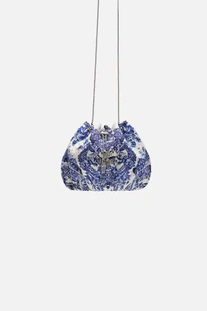 DRAWSTRING POUCH WITH CHAIN STRAP GLAZE AND GRAZE